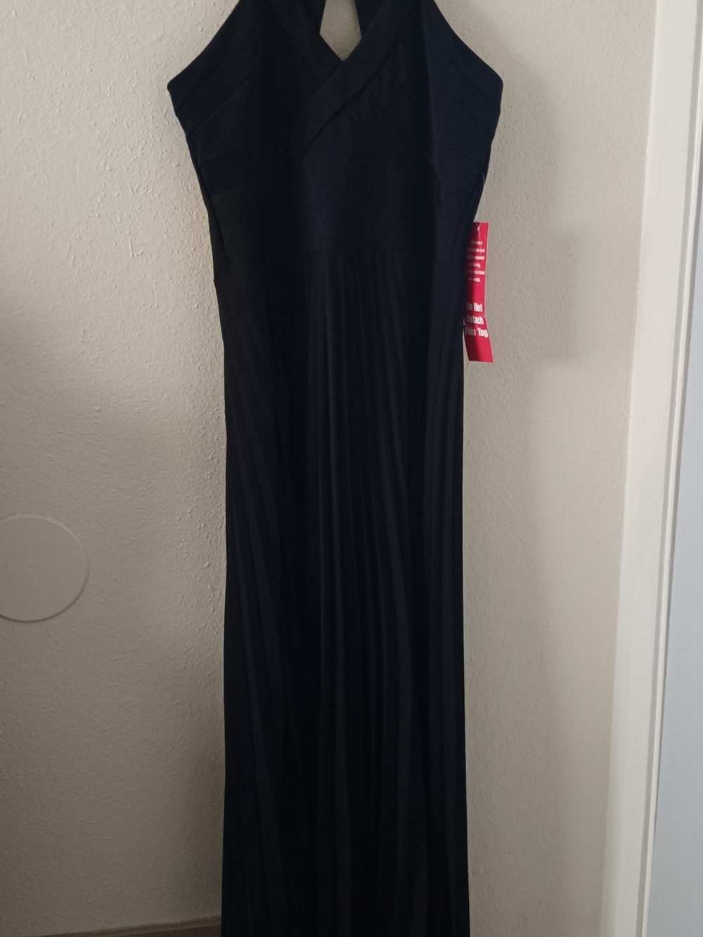 Crystal Doll Black Halter Maxi Dress